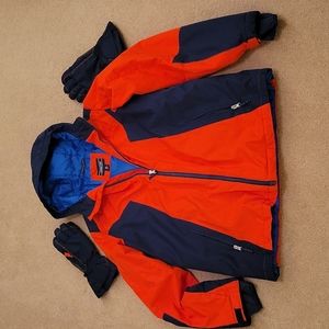Boys Lands End winter jacket husky size xl (18h-20h) , includes gloves!
